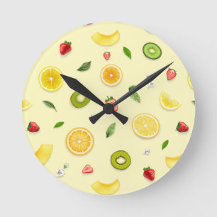 Horloge Ronde Fruits mixtes 2