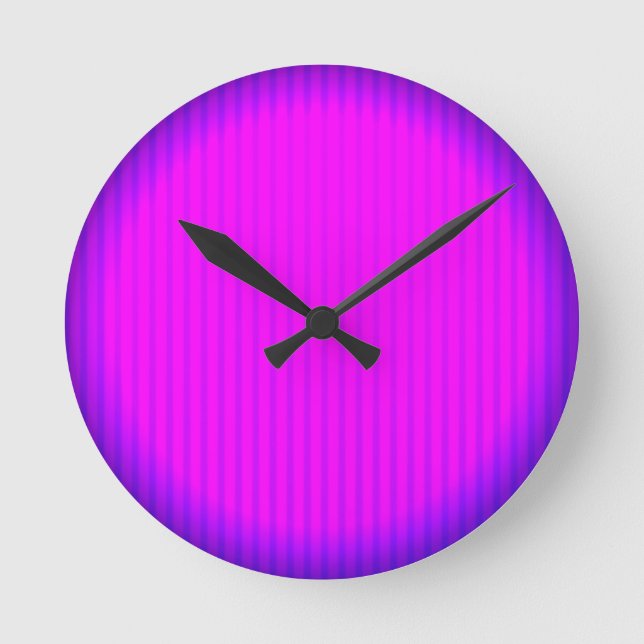 Horloge Ronde Fuchsia LED lamp (Recto)