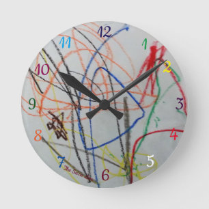 Horloge Ronde fun happy colorfuck clock
