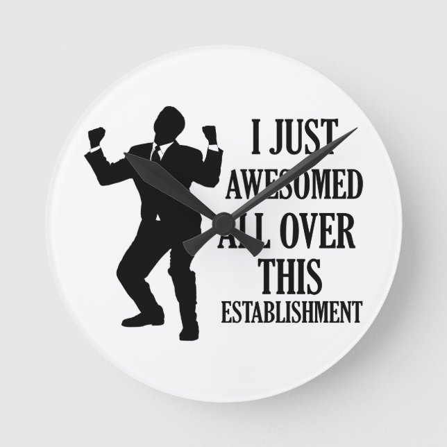 Horloge Ronde Funny awesome (Recto)