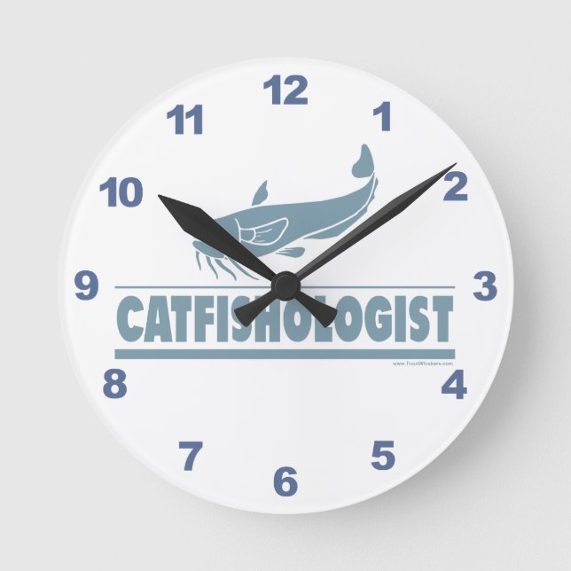 Horloge Ronde Funny Catfish (Recto)