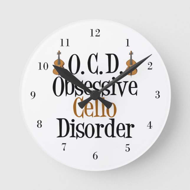 Horloge Ronde Funny Cello (Recto)