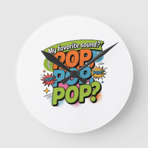 Horloge Ronde Funny Chiropractor Pop Sound Cadeau
