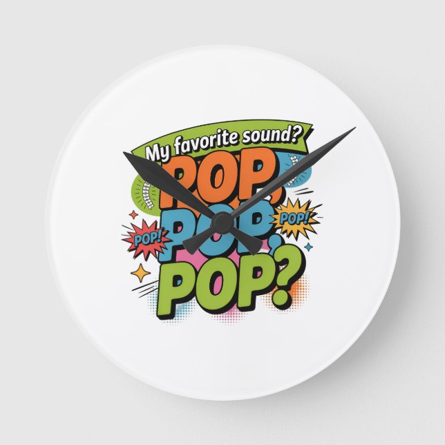 Horloge Ronde Funny Chiropractor Pop Sound Cadeau (Recto)