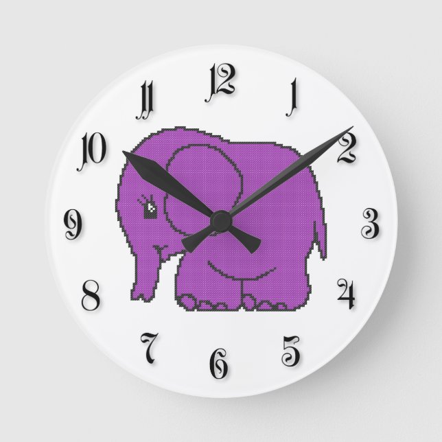 Horloge Ronde Funny cross-stitch (Recto)