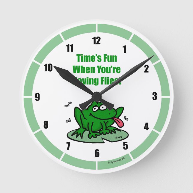Horloge Ronde Funny Frog (Recto)