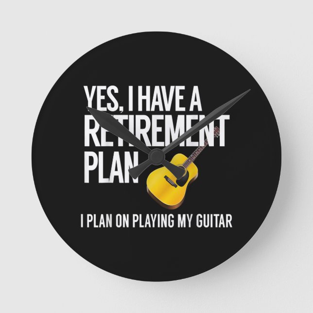 Horloge Ronde Funny Guitar (Recto)