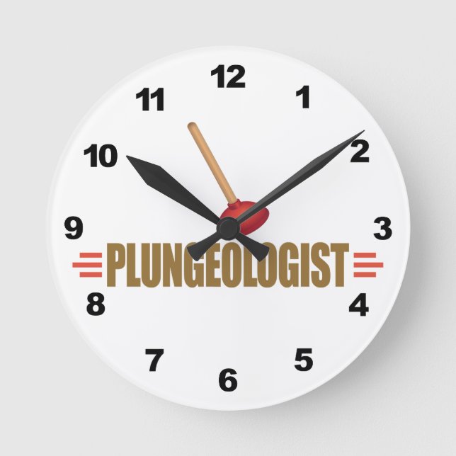 Horloge Ronde Funny Plumber (Recto)