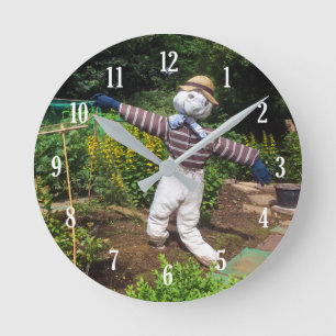 Horloge Ronde Funny scarecrov