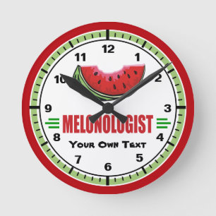 Horloge Ronde Funny Watermelon Lover