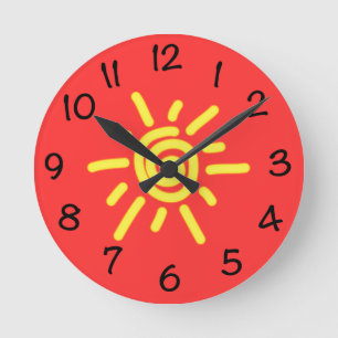 Horloge Ronde Funy Sun