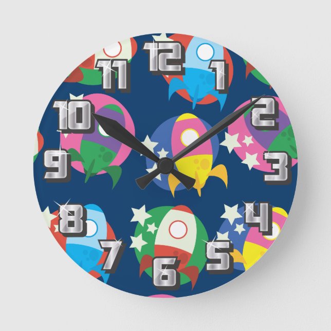 Horloge Ronde Fusées (Recto)