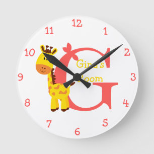 Horloge Ronde G est pour la chambre Girafe et Gina-Child
