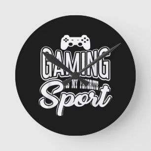 Horloge Ronde Gamer - Jouer Est Mon Sport Préféré