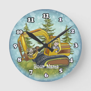 Horloge Ronde Gamin de la Pelleuse
