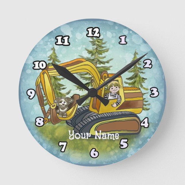 Horloge Ronde Gamin de la Pelleuse  (Recto)