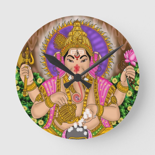 Horloge Ronde Ganesha Clock (Recto)