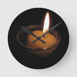 Horloge Ronde Gardez la flamme brûler la bougie