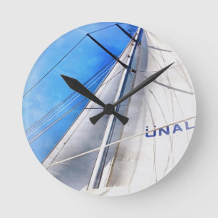 Horloge Ronde Gardez Le Vent Dans Vos Voiles Art Acrylique