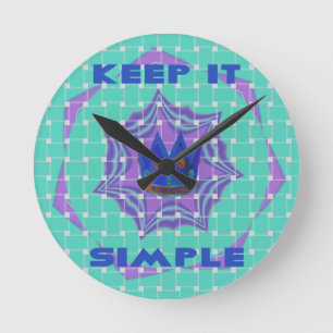 Horloge Ronde Gardez les Choses Simples : L'Art du Motif de Clar