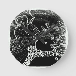Horloge Ronde gardien des neiges yaie