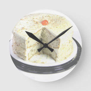 Horloge Ronde Gâteau blanc