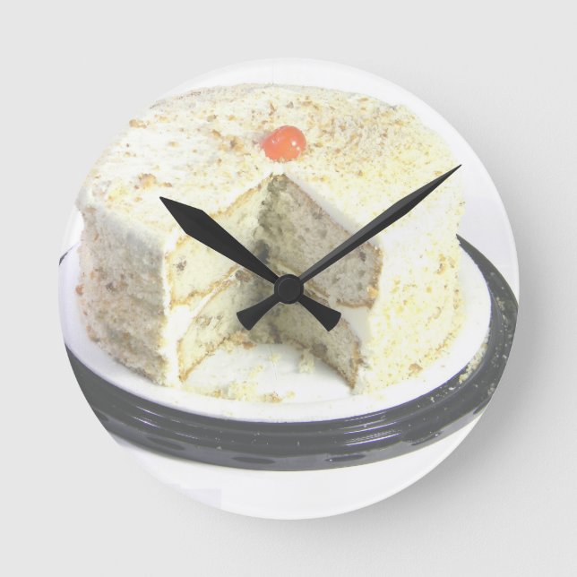 Horloge Ronde Gâteau blanc (Recto)