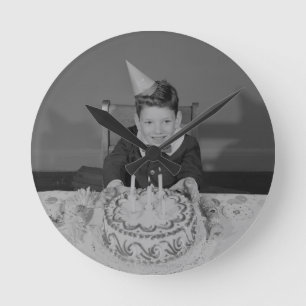 Horloge Ronde Gâteau d'anniversaire