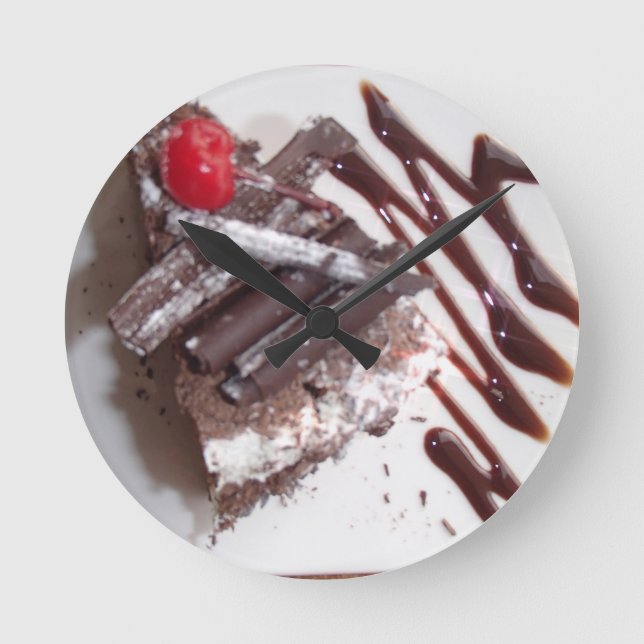 Horloge Ronde Gâteau de la forêt noire (Recto)