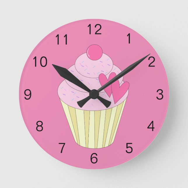 Horloge Ronde Gâteau décoré illusima (Recto)