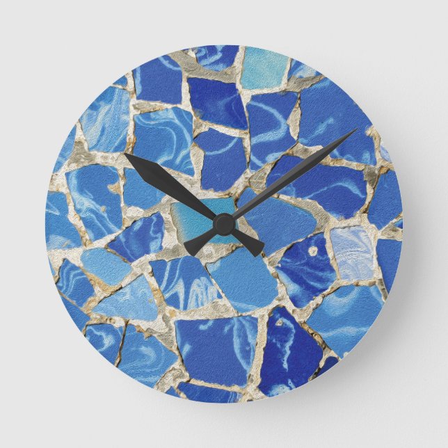Horloge Ronde Gaudi Mosaics With an Oil Touch (Recto)
