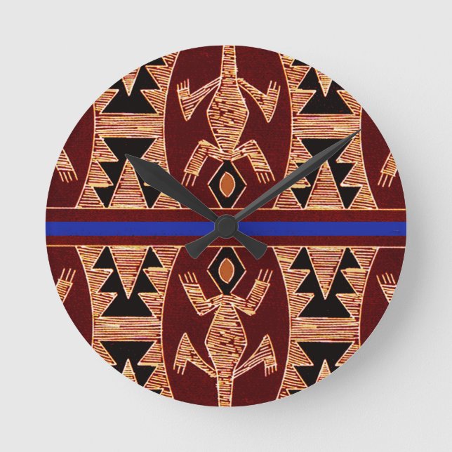 Horloge Ronde Geckos Incas (Recto)