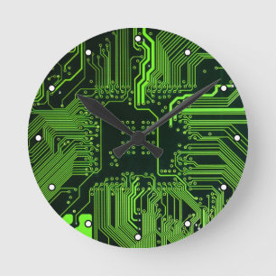 Horloge Ronde Geek de la carte de circuit électronique Nerd PCB