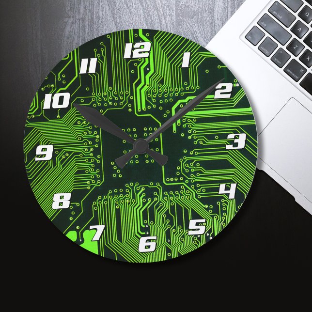 Horloge Ronde Geek de la carte de circuit électronique Nerd PCB  (Créateur téléchargé)
