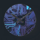Horloge Ronde Geek Sortie carte de circuit électronique Nerd PCB<br><div class="desc">PCB Circuit Board cadeaux pour les geeks ou cadeaux pour les nerds. En voici un pour l'Ordinateur Nerd ou Geek en chacun de nous. Geek Sortez votre Nerd avec cette carte circuit électronique PCB. Il s'agit d'une image de fond d'une carte de circuit imprimé ou d'une carte de circuit électronique....</div>