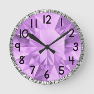 Horloge Ronde Gem pourpre