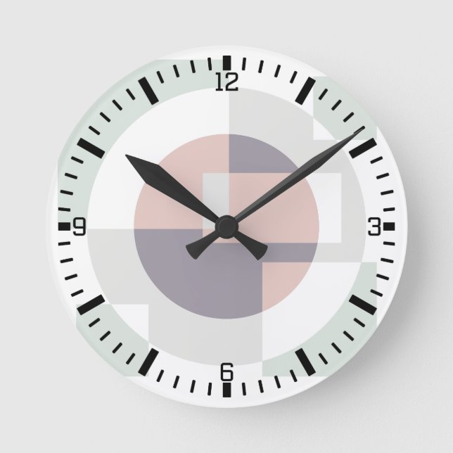 Horloge Ronde Géométrique minimaliste (Recto)