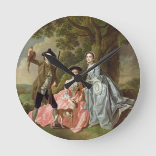 Horloge Ronde George Rogers avec son épouse, Margaret, et son