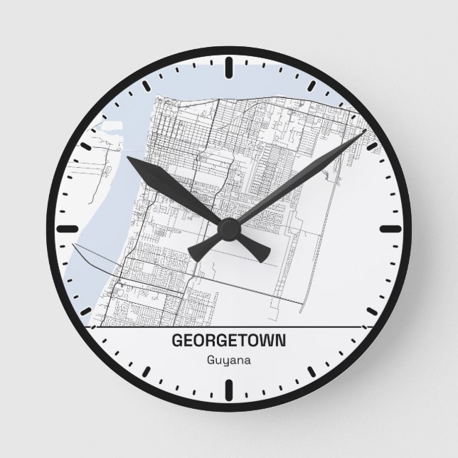 Horloge Ronde Georgetown Clock City Line Art (Recto)