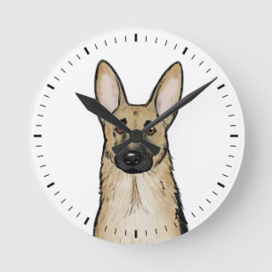 Horloge Ronde German Shepherd