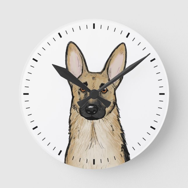 Horloge Ronde German Shepherd (Recto)