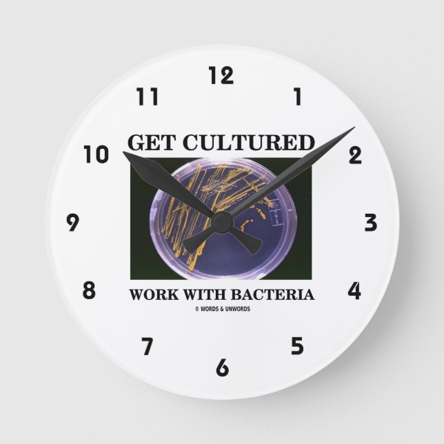 Horloge Ronde Get Cultured Work With Bacteria (Recto)