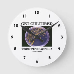 Horloge Ronde Get Cultured Work With Bacteria