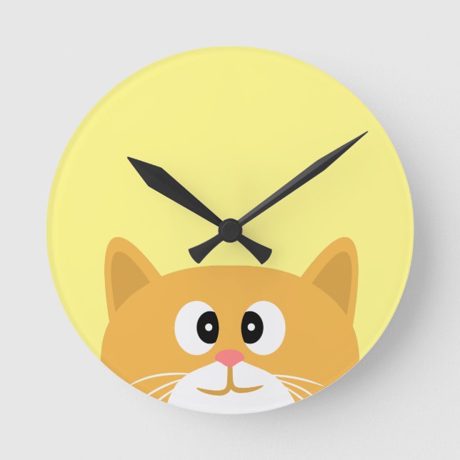 Horloge Ronde Ginger Cat (Recto)