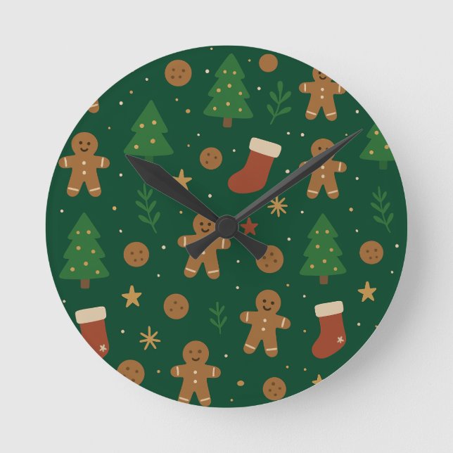 Horloge Ronde Gingerbread Christmas Fun (Recto)