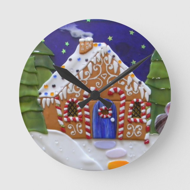 Horloge Ronde Gingerbread House (Recto)