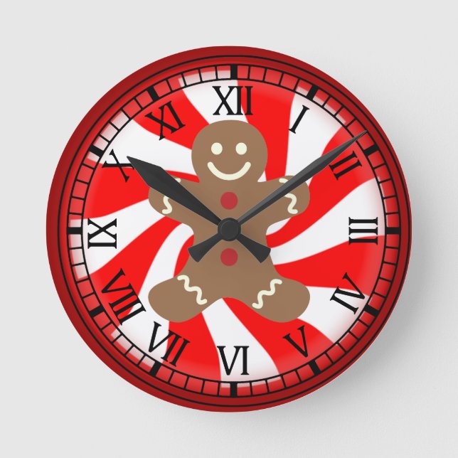 Horloge Ronde Gingerbread Man (Recto)