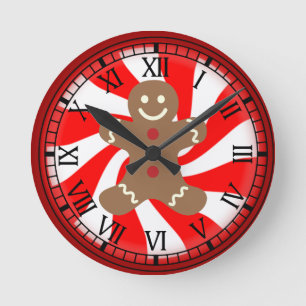 Horloge Ronde Gingerbread Man