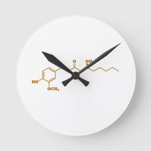 Horloge Ronde Gingerol Molecule formule chimique