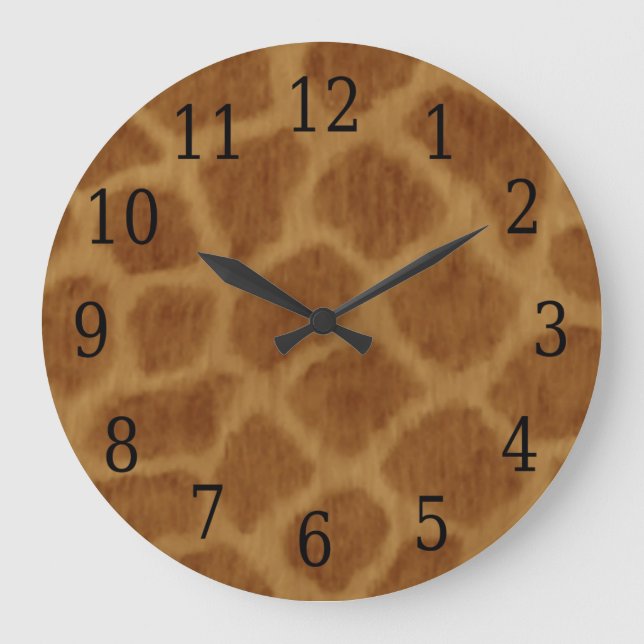 Horloge ronde girafe (Recto)